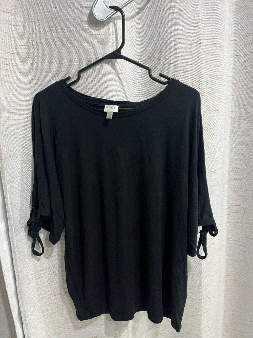 Women’s Large Black Dress Shirt w. Arm Ties Cupio (019)